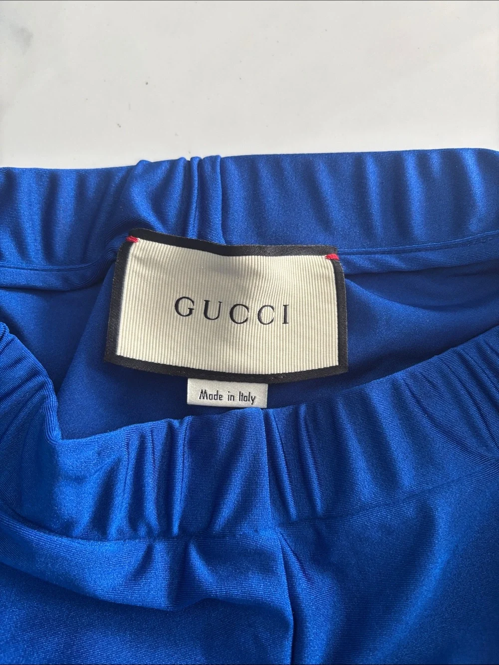 Gucci Royal Blue Leggings with Side Logo Stripe - Picture 4 of 5